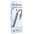 Хаб USB концентратор, сплітер алюмінієвий – 4 порти 3.0 + 2.0 Izoxis