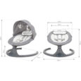 Крісло-гойдалка дитяча Kidwell 2в1 LUXI DARK MELANGE Колиска-гойдалка Bluetooth з пультом