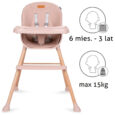 Дерев’яний стільчик для годування 4в1 EATAN WOOD PINK рожеве