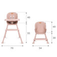 Стільчик для годування 4в1 EATAN PINK рожеве