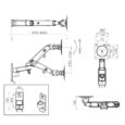 Кронштейн настінний для монітора NB F150B LCD LED 17″ – 35″ North Bayou похило-поворотний