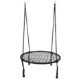 Гойдалка кругла гніздо лелеки чорна 80 см GW-908 Black ModernHome