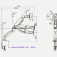 Настільний поворотний кронштейн для монітора телевізора NB H80 17 “-27”
