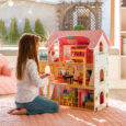 Дерев’яний ляльковий будиночок – Ecotoys Fairytale Residence + 4 ляльки, Дерев’яні меблі для ляльок