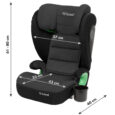 Дитяче автокрісло 15-36 кг/3-12 років WESTON I-SIZE GREY / BLACK