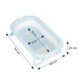 Дитяча ванночка для купання Біло-блакитна складна зі зливом ECOTOYS HA-B37 GRAY