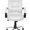 Офісне крісло з еко шкіри Malatec 8984 Біле