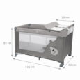 Складаний манеж для дітей 3в1 Kidwell BLISSY GRAY