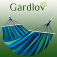 Подвійний садовий гамак 260×160 см синьо-зелений Gardlov