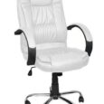 Офісне крісло з еко шкіри Malatec 8984 Біле