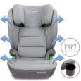 Дитяче автокрісло в машину від 15 до 36 кг WESTON I-SIZE LIGHT GRAY