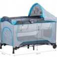 Ліжко-гойдалка з люлькою – Ecotoys Premium 625A Складаний манеж пеленальний столик для дітей з москітною сіткою 625A