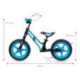 Велобіг велосипед без педалей Kidwell COMET з магнієвого сплаву BLACK/BLUE Біговел