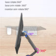 Настільний поворотний кронштейн для монітора телевізора NB H80 17 “-27”
