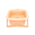 Дитяча ванночка для купання Рожева складна зі зливом ECOTOYS HA-B37 pink