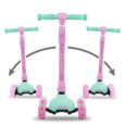 Самокат триколісний дитячий для дівчинок JAX MINT/PINK м’ятно – рожевий HUBAJAX04A0