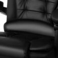 Комп’ютерне офісне крісло з екошкіри Malatec 16224 Чорне