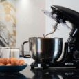 Кухонний тістоміс міксер планетарний RUHHY 2200 W 6.2L чорний кухонна машина для замішування тіста