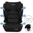 Дитяче автокрісло 15-36 кг/3-12 років WESTON I-SIZE BLACK