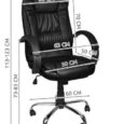 Офісне крісло з еко шкіри Malatec 8983 Чорне