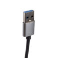 Хаб USB концентратор, сплітер алюмінієвий – 4 порти 3.0 + 2.0 Izoxis