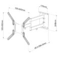 Кронштейн похило-поворотний РК LED телевізора 23″ – 55″ Telfor Настінний North Bayou