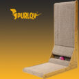 Кутова царапка (кігтеточка) для котів Purlov 22008, дряпка з м’ячем