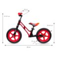 Велобіг велосипед без педалей Kidwell COMET з магнієвого сплаву BLACK/RED Біговел