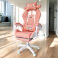 Дитяче ігрове крісло Bunny Gamer з підставкою для ніг KIDS ZONE KO27R для дівчаток
