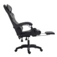 Ігрове крісло з підголівником, поперековою подушкою та підставкою для ніг KO24SZ, чорний/сірий