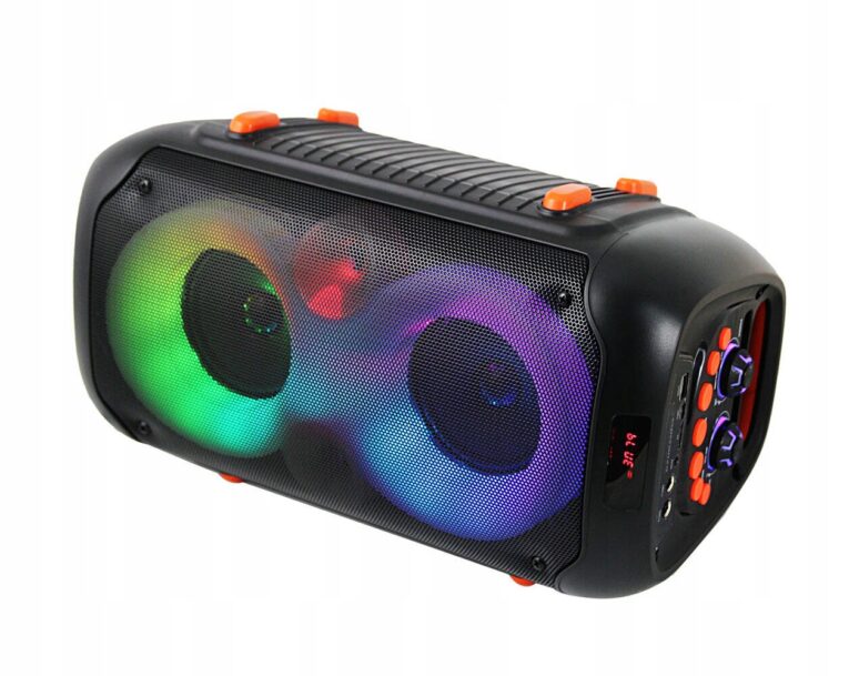 Glosnik-BEZPRZEWODOWY-PRZENOSNY-LED-KARAOKE-BLUETOOTH-RADIO-FM-USB-RGB-Marka-Esperanza
