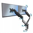 Газове настільне кріплення для двох моніторів Esperanza ERW020 FONOS 17″-27″ Кронштейн VESA 75×75 та 100×100 мм.