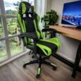 Ігрове крісло з підставкою для ніг EC Gaming  KO24ZIE (зелене з чорним)