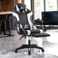 Ігрове крісло з підставкою для ніг EC Gaming  KO24B (біле з чорним)