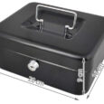 Велика металева касетна скринька для грошей Malatec 822 сейф каса – 20×16×9 см