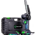 Акумуляторна ланцюгова міні-пила Wuber W37000 (2 x акумулятор 21V 2.0Ah) Довжина шини 10см