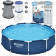 Басейн каркасний Bestway 305×76 см круглий з насосом і фільтром Bestway 56679