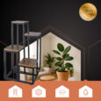 Стійка для квітів RUHHY на 4 рівні в стилі Loft