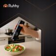 Електричні млинки RUHHY для солі та перцю, набір 2 шт, чорні, керамічний механізм