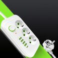 Подовжувач мережевий з USB 2м (3 розетки, 5 USB, вкл. USB-C), білий, з вимикачем
