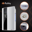 Осушувач та очищувач повітря RUHHY 2в1, 2000 мл, до 30 м², 90 Вт, з пультом і таймером Білий