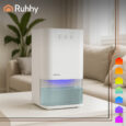 Осушувач повітря RUHHY 1,4 л, 380 мл/добу, таймер 8/12/16 год, LED, 36 Вт, білий