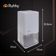 Осушувач повітря RUHHY 1,4 л, 380 мл/добу, таймер 8/12/16 год, LED, 36 Вт, білий