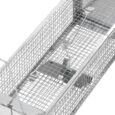 Живоловка металева SDH654 44×14×11 см, пастка гуманна на ласок, щурів і мишей, оцинкована сталь