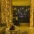 Світлодіодна гірлянда-штора 300 LED — 3м. кабель, USB, теплий, довжина звисів 2,7 м, 8 режимів, пульт
