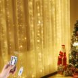 Світлодіодна гірлянда-штора 300 LED — 3м. кабель, USB, теплий, довжина звисів 2,7 м, 8 режимів, пульт
