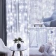 Світлодіодна USB гірлянда-штора 300 LED — 3м. кабель, Біла, довжина звисів 2,7 м, 8 режимів, пульт