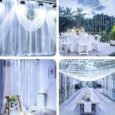 Світлодіодна USB гірлянда-штора 300 LED — 3м. кабель, Біла, довжина звисів 2,7 м, 8 режимів, пульт