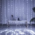 Світлодіодна USB гірлянда-штора 300 LED — 3м. кабель, Біла, довжина звисів 2,7 м, 8 режимів, пульт