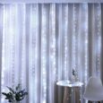 Світлодіодна USB гірлянда-штора 300 LED — 3м. кабель, Біла, довжина звисів 2,7 м, 8 режимів, пульт
